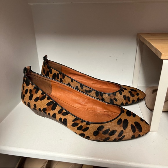 Madewell Mini Wedge Leopard Skimmers, Size 8.5 - Picture 5 of 9